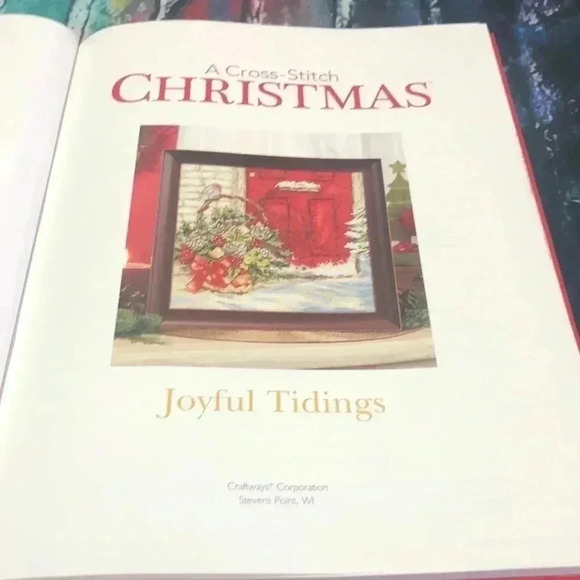 A cross stitch Christmas joyful tidings hard back book - Picture 2 of 8